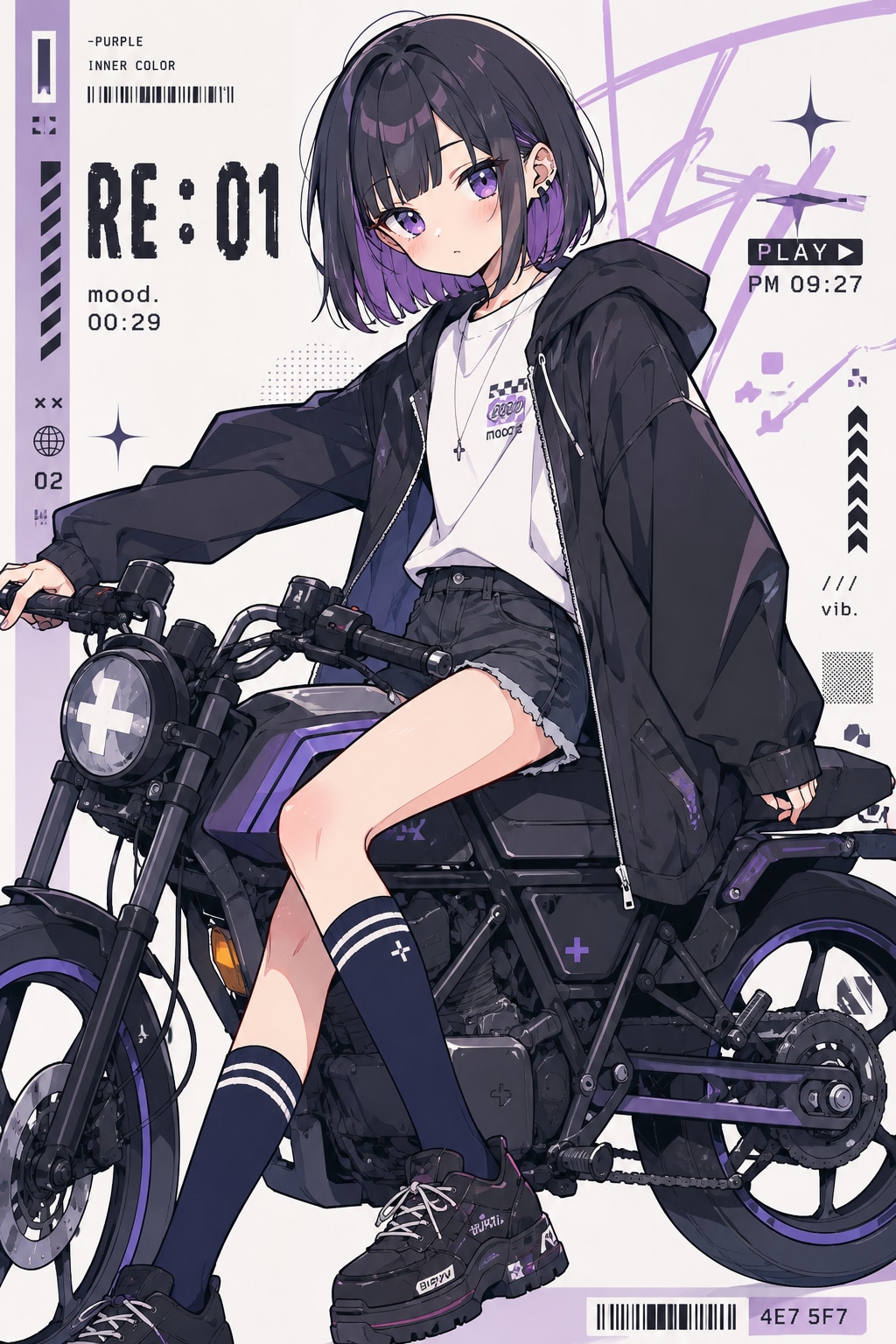 ほいさんのプロンプトの紫月さん
