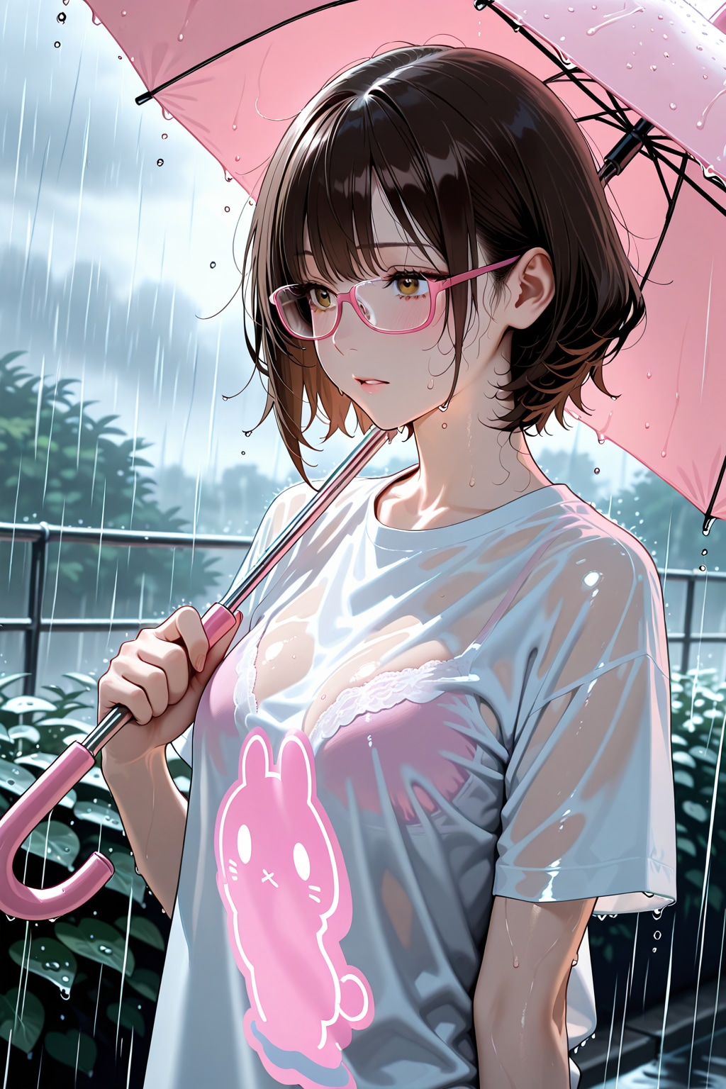傘が役立って無い