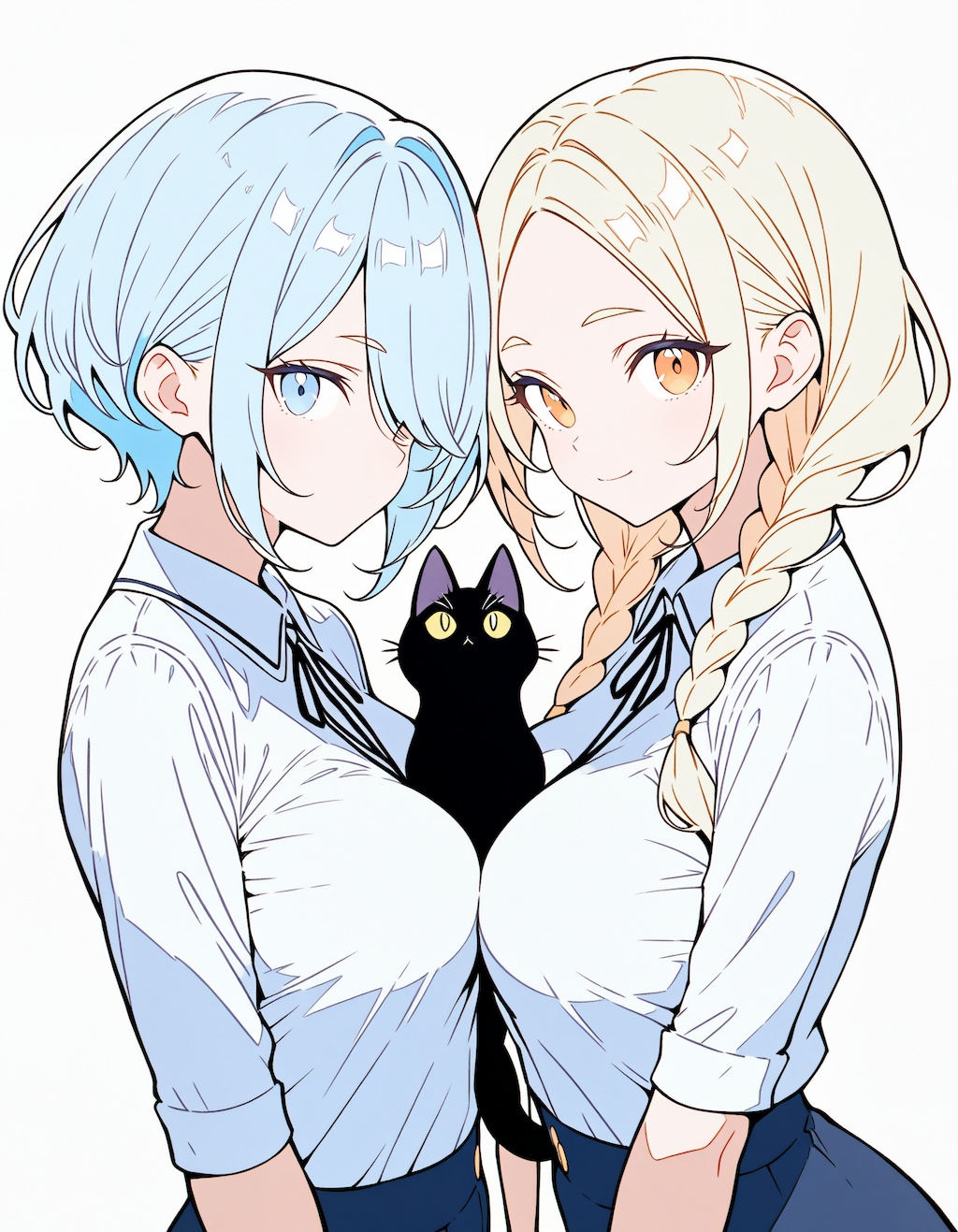 挟まれる猫ちゃんXL