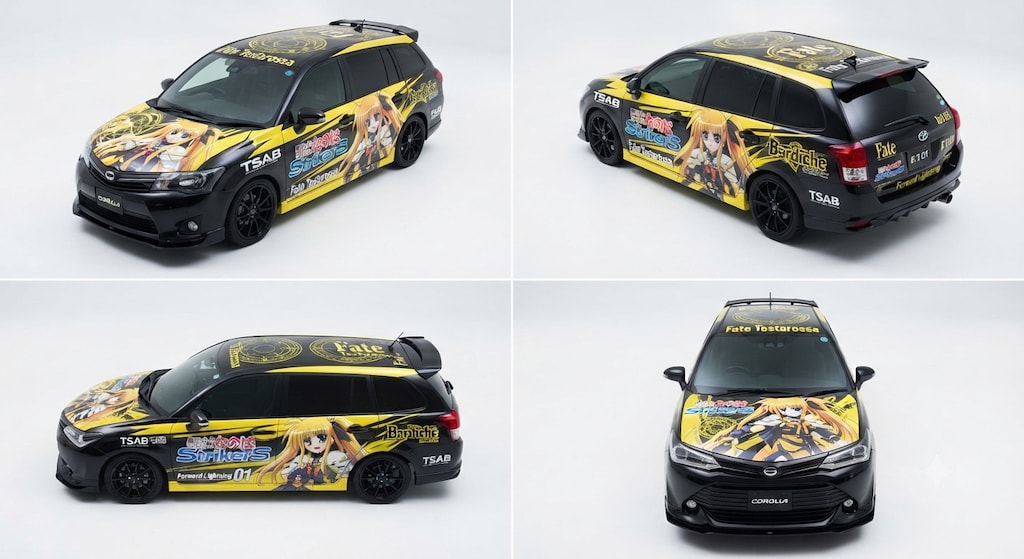 フェイトテスタロッサ痛車カローラフィールダー