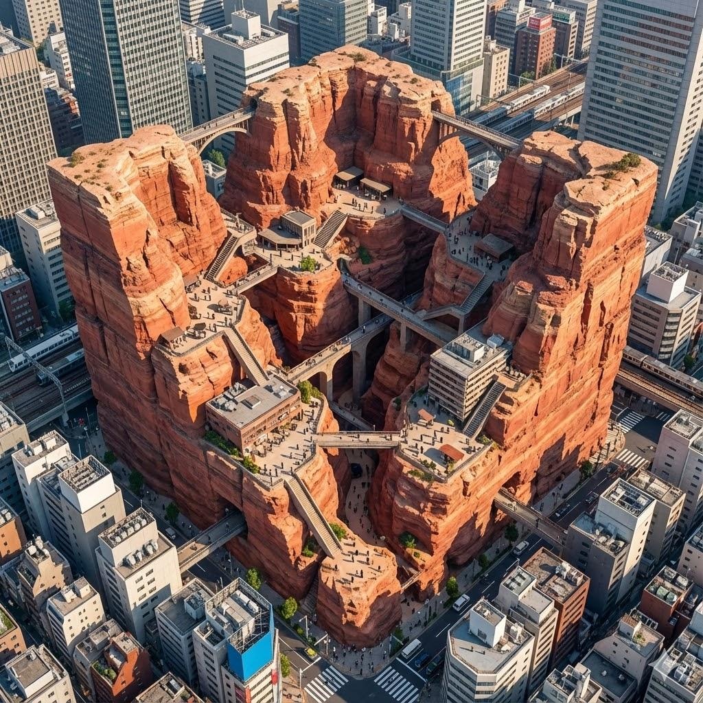 町の中のGrandCanyon