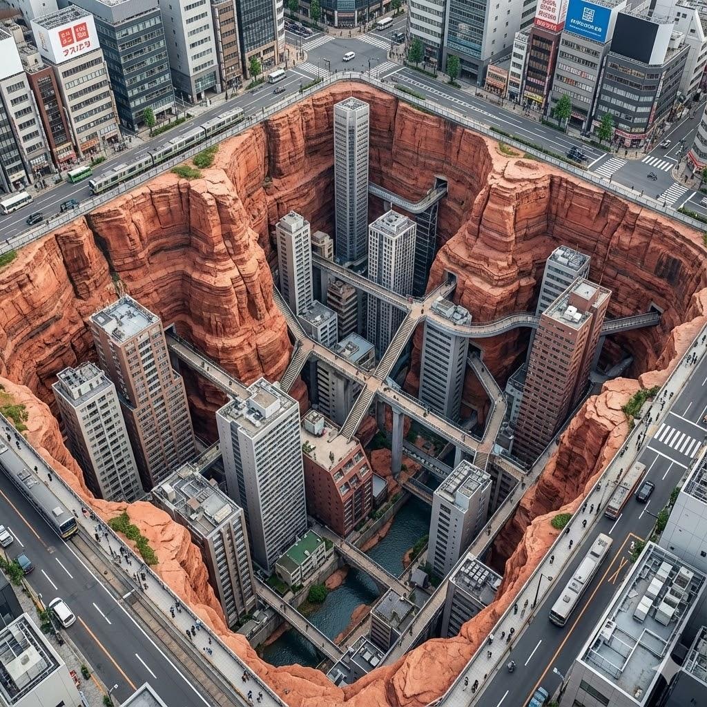 町の中のGrandCanyon