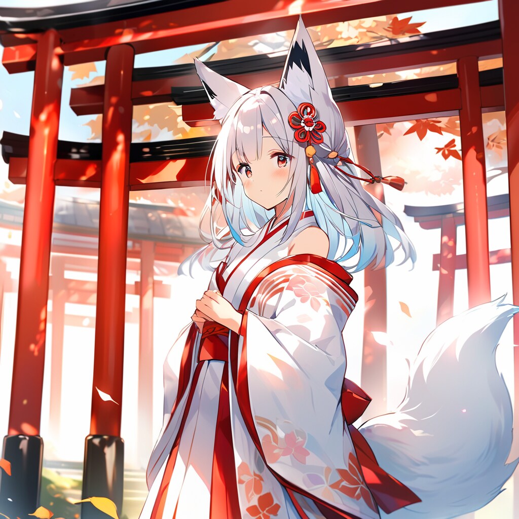 オフショル巫女 | の人気AIイラスト・グラビア