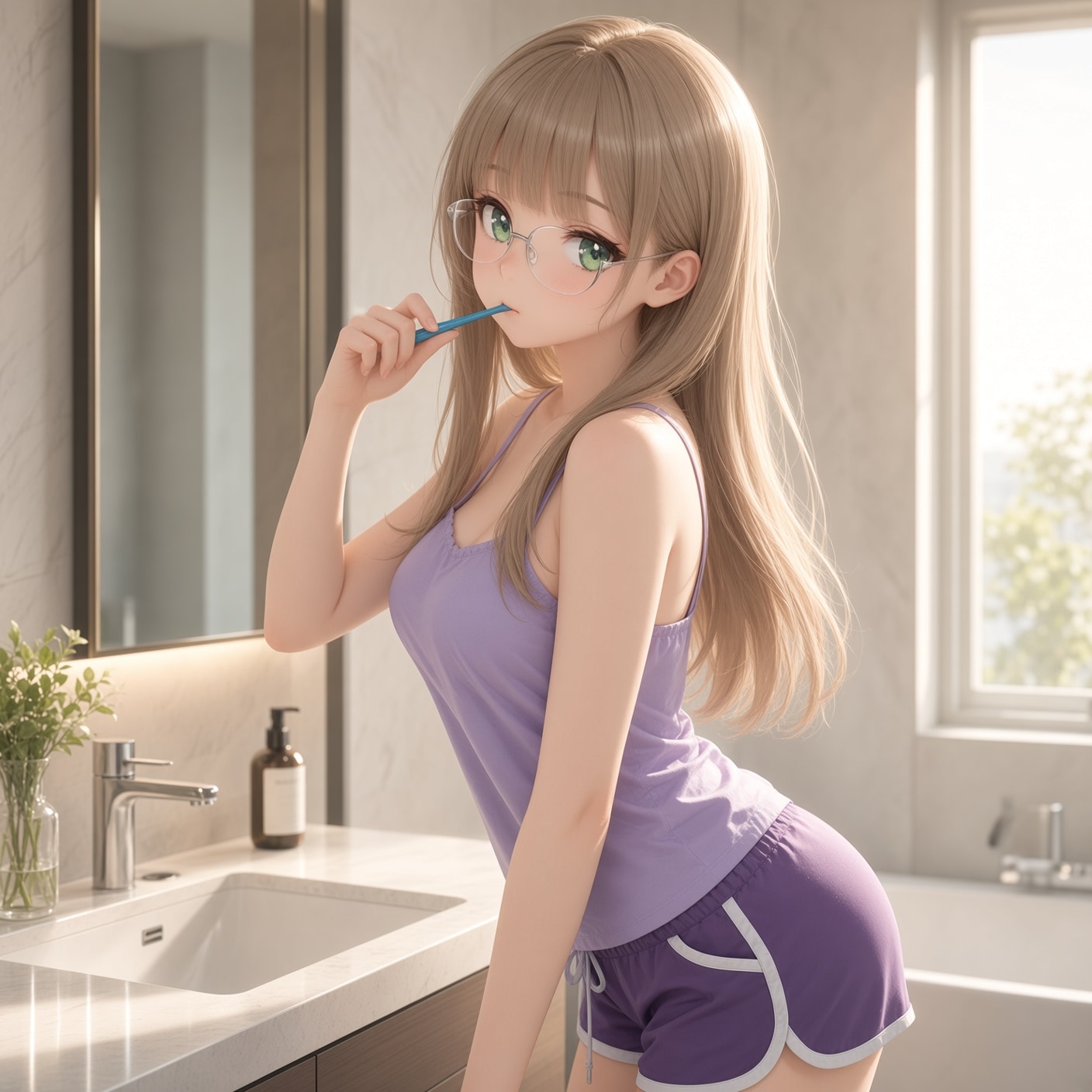 眼鏡っ子_奥山萌々香② | の人気AIイラスト・グラビア