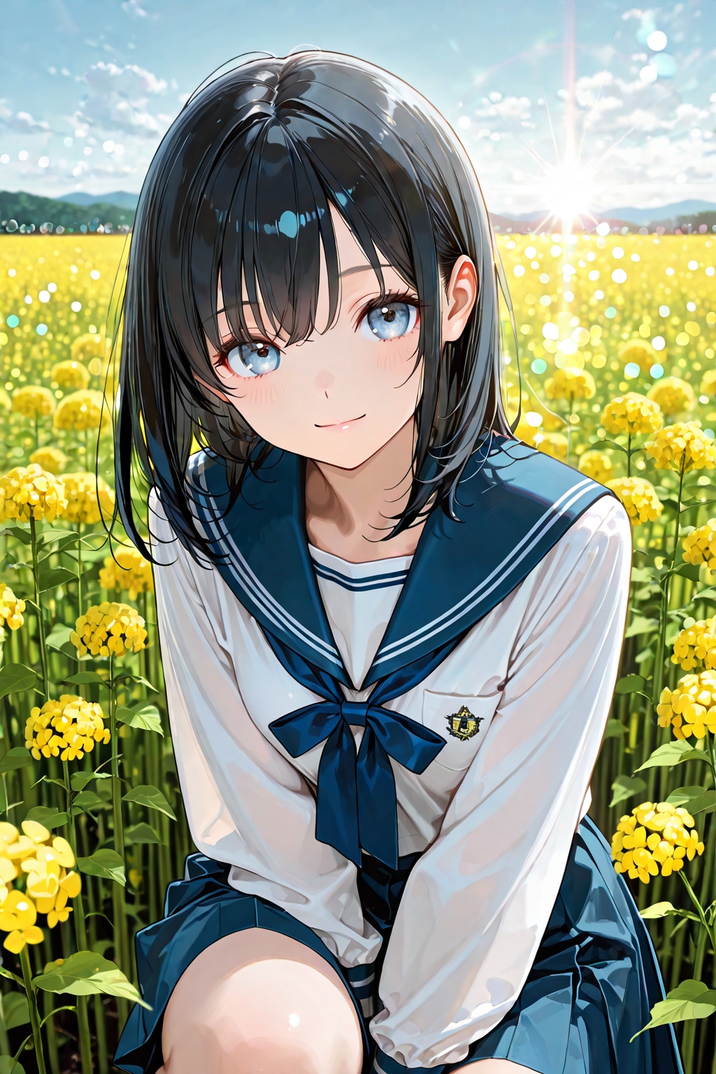 菜の花の畑の少女(ECHIDNA)(3) | の人気AIイラスト・グラビア