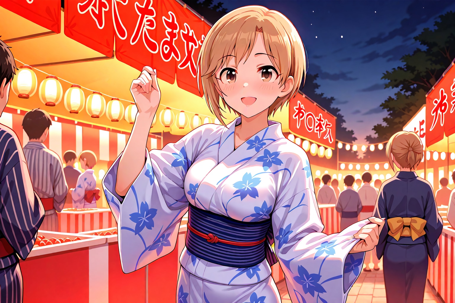 夏祭りを楽しむ相葉夕実