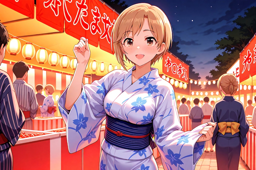 夏祭りを楽しむ相葉夕実