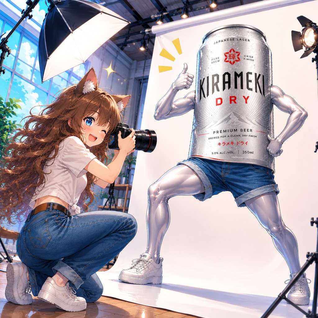 カメラマンの小さな女の子