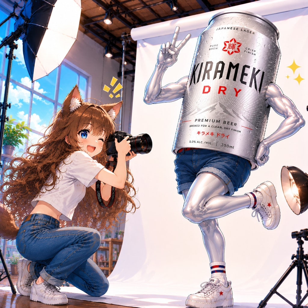 カメラマンの小さな女の子