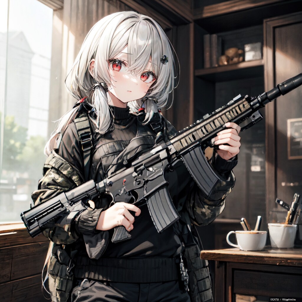 おさげとHK416