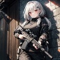 おさげとHK416 3枚目