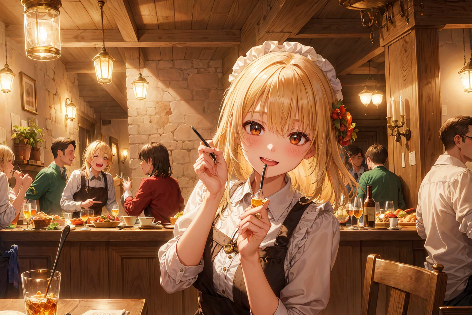 「昨日は激しかったですね」と客を冷やかす宿屋の少女 2枚目