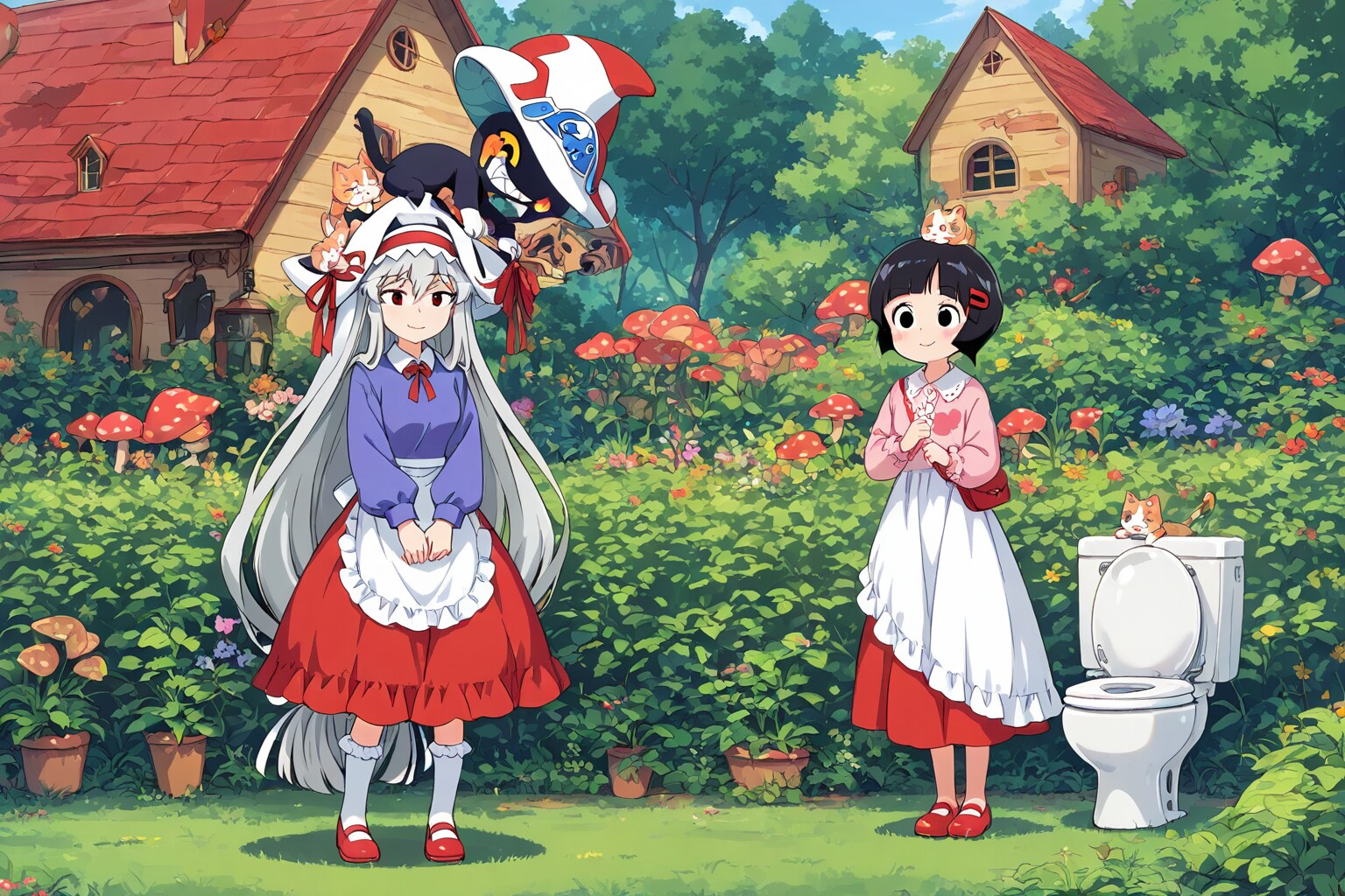 トイレの花子さん４（ちちぷいAI　vs　その他AI）　　極力プロンプトを単純化してみた