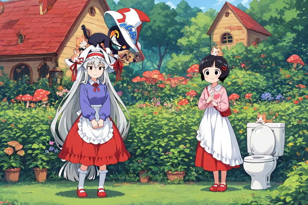 トイレの花子さん４（ちちぷいAI　vs　その他AI）　　極力プロンプトを単純化してみた