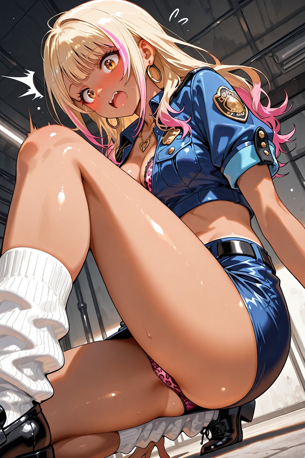 角度によっては見えるギャルポリス