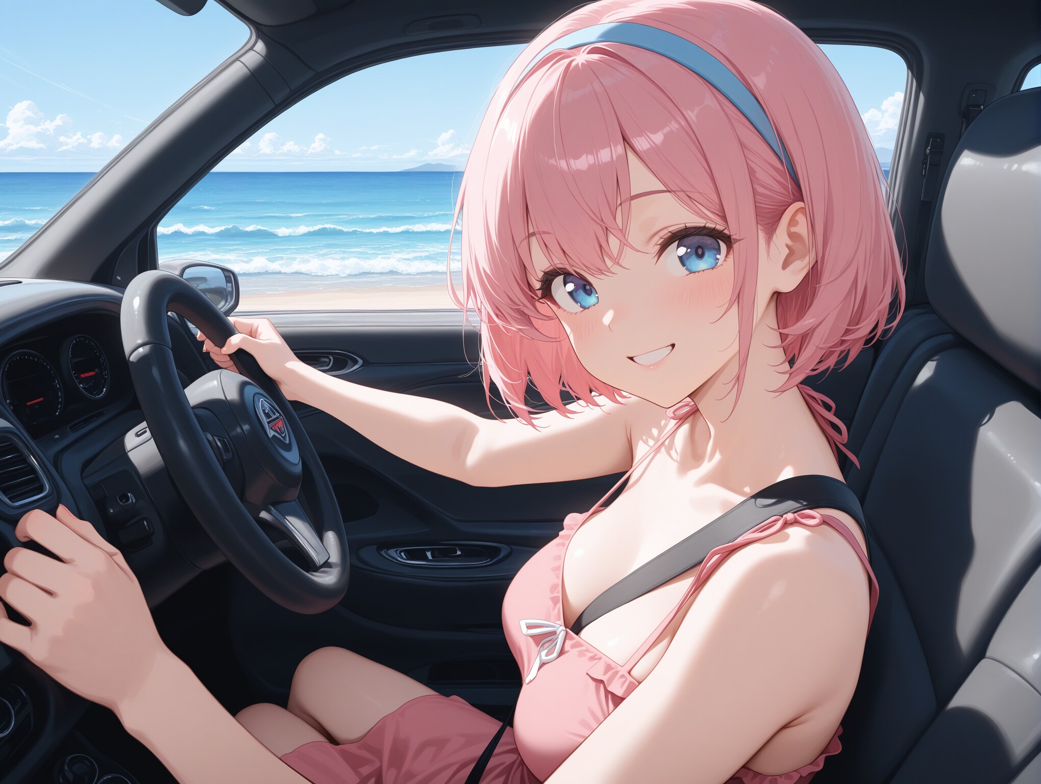 海までドライブ | の人気AIイラスト・グラビア