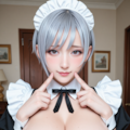 銀髪メイドのご奉仕 3枚目