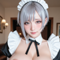 銀髪メイドのご奉仕 2枚目