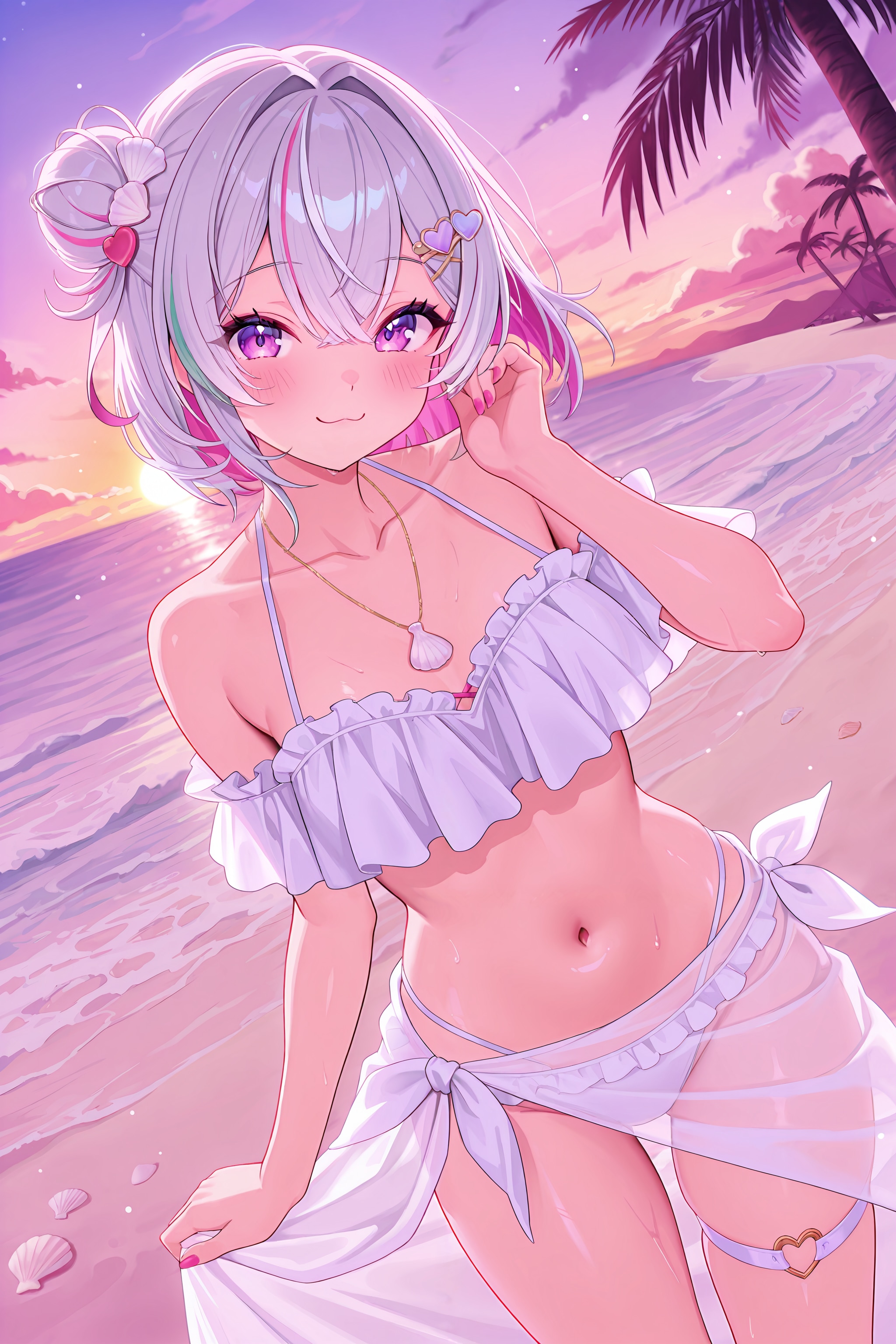 夕暮れの砂浜
