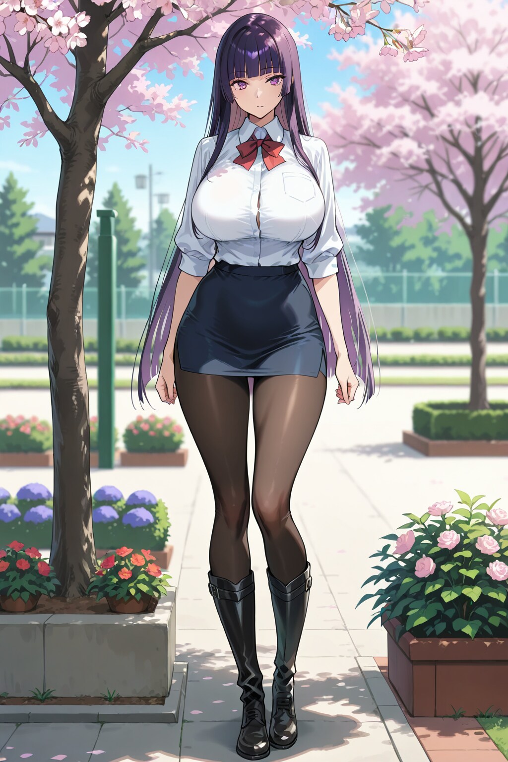 紫髪の女教師