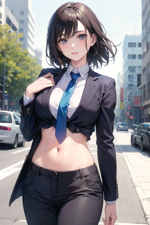 へそ出しOL