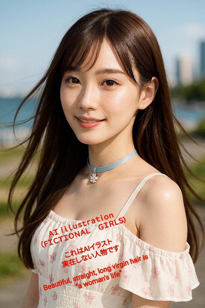 ロングヘアに夏風の悪戯