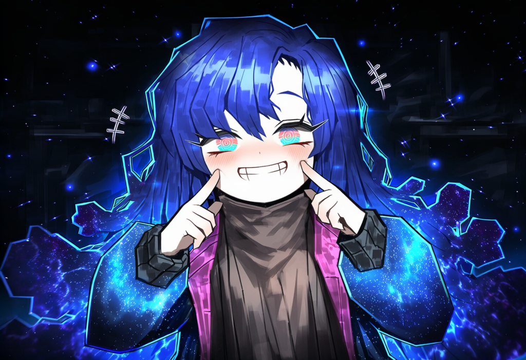 ロボトミー　銀河の子　自分の頬をつく