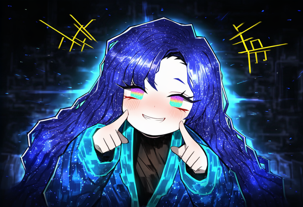 ロボトミー　銀河の子　自分の頬をつく