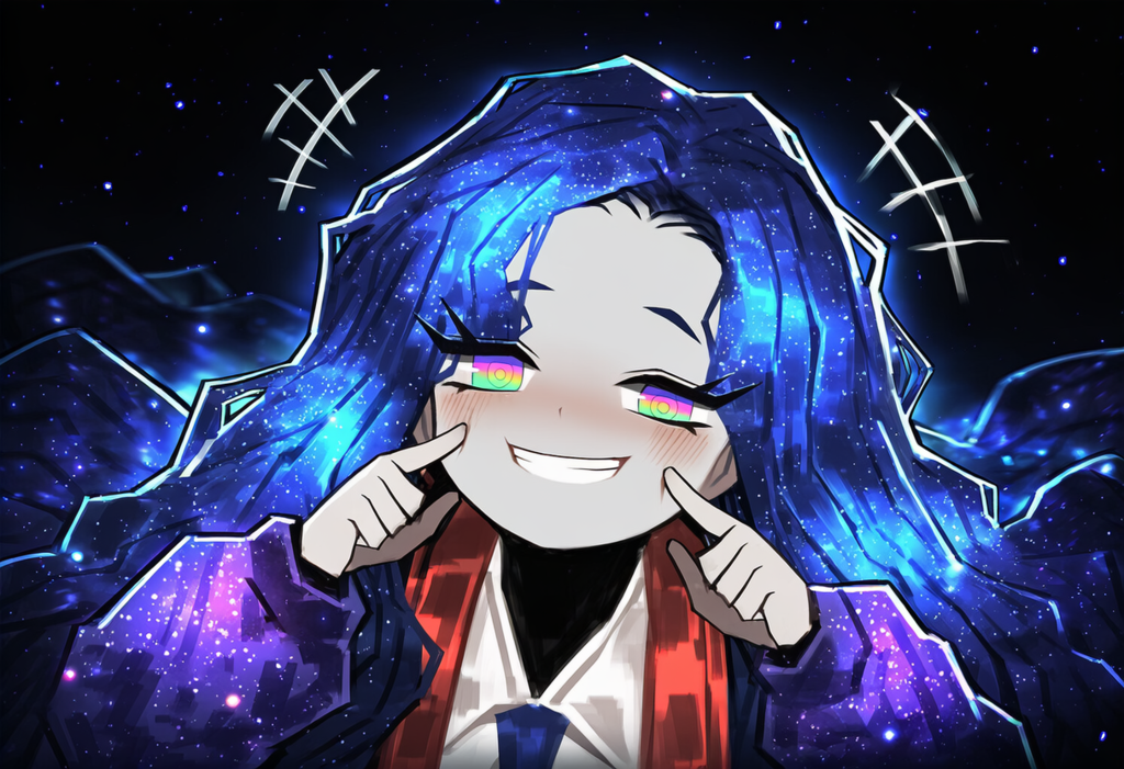 ロボトミー　銀河の子　自分の頬をつく