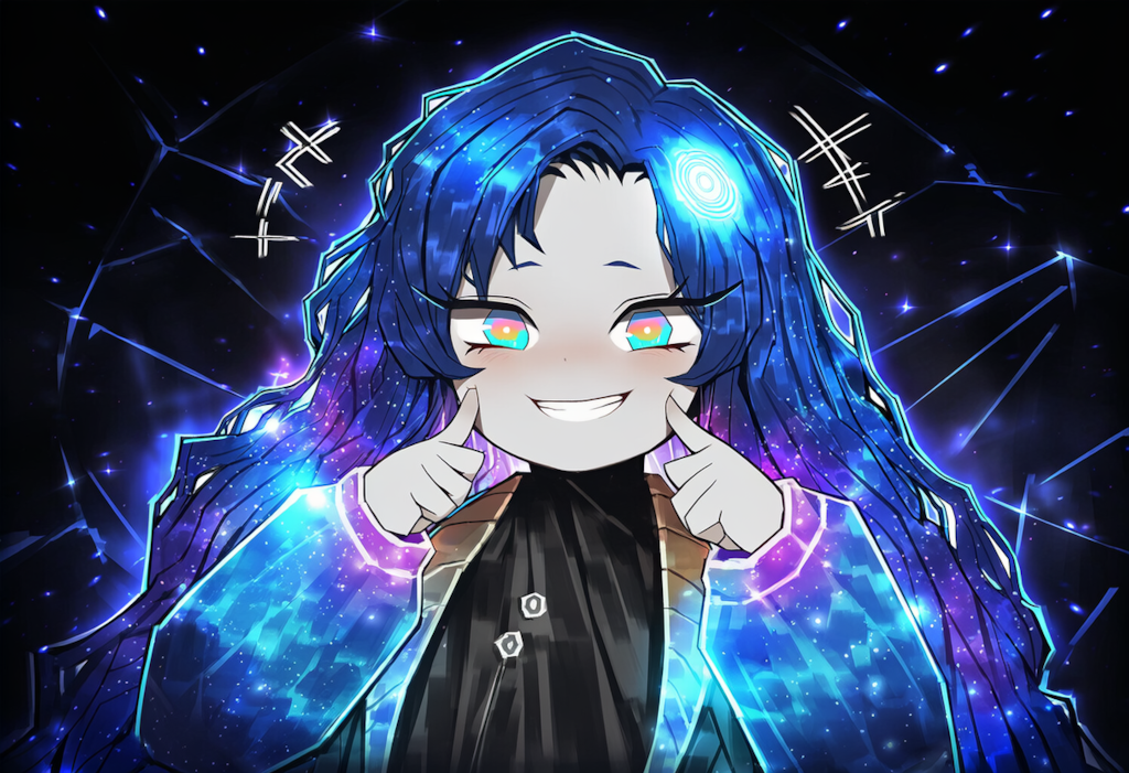 ロボトミー　銀河の子　自分の頬をつく