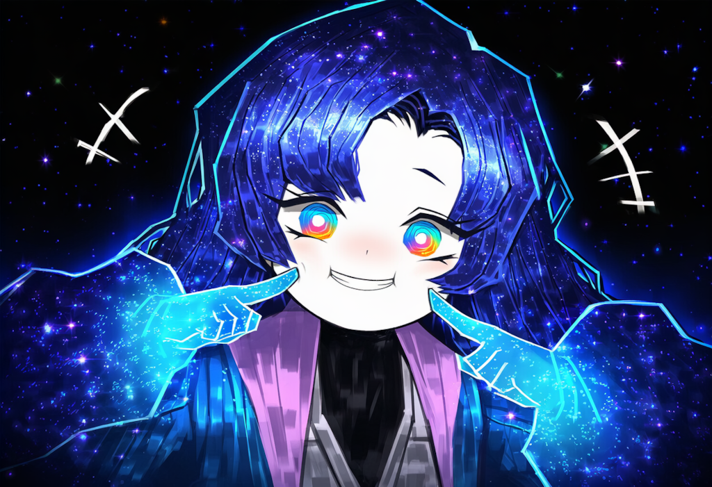 ロボトミー　銀河の子　自分の頬をつく