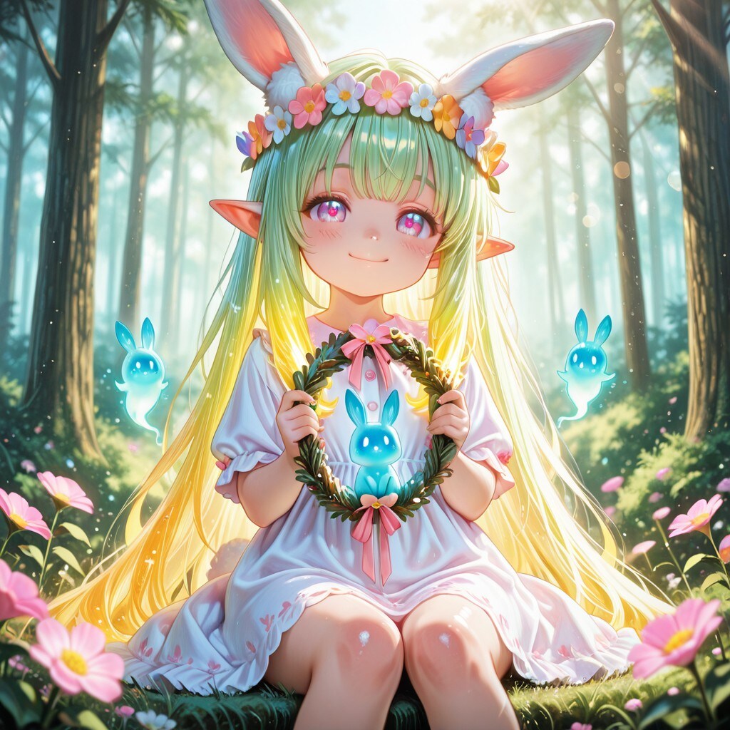 7枚）森の精霊と花冠