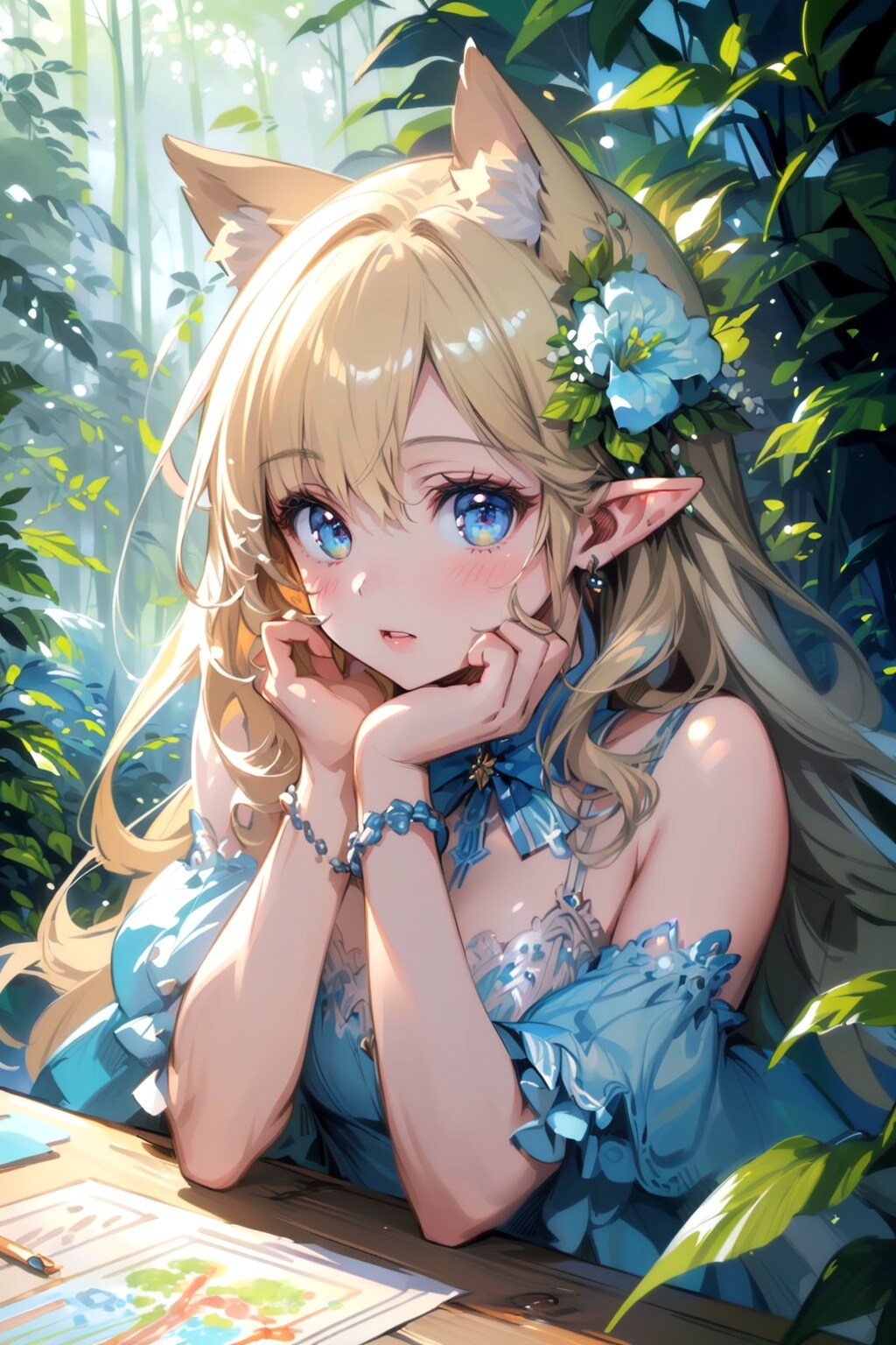 エルフ+猫耳。 | の人気AIイラスト・グラビア