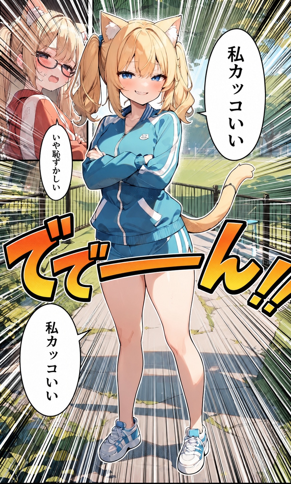 こるり「漫画ってこんなのかなガイナ立ち」まや「ネタ古いしメタいし」