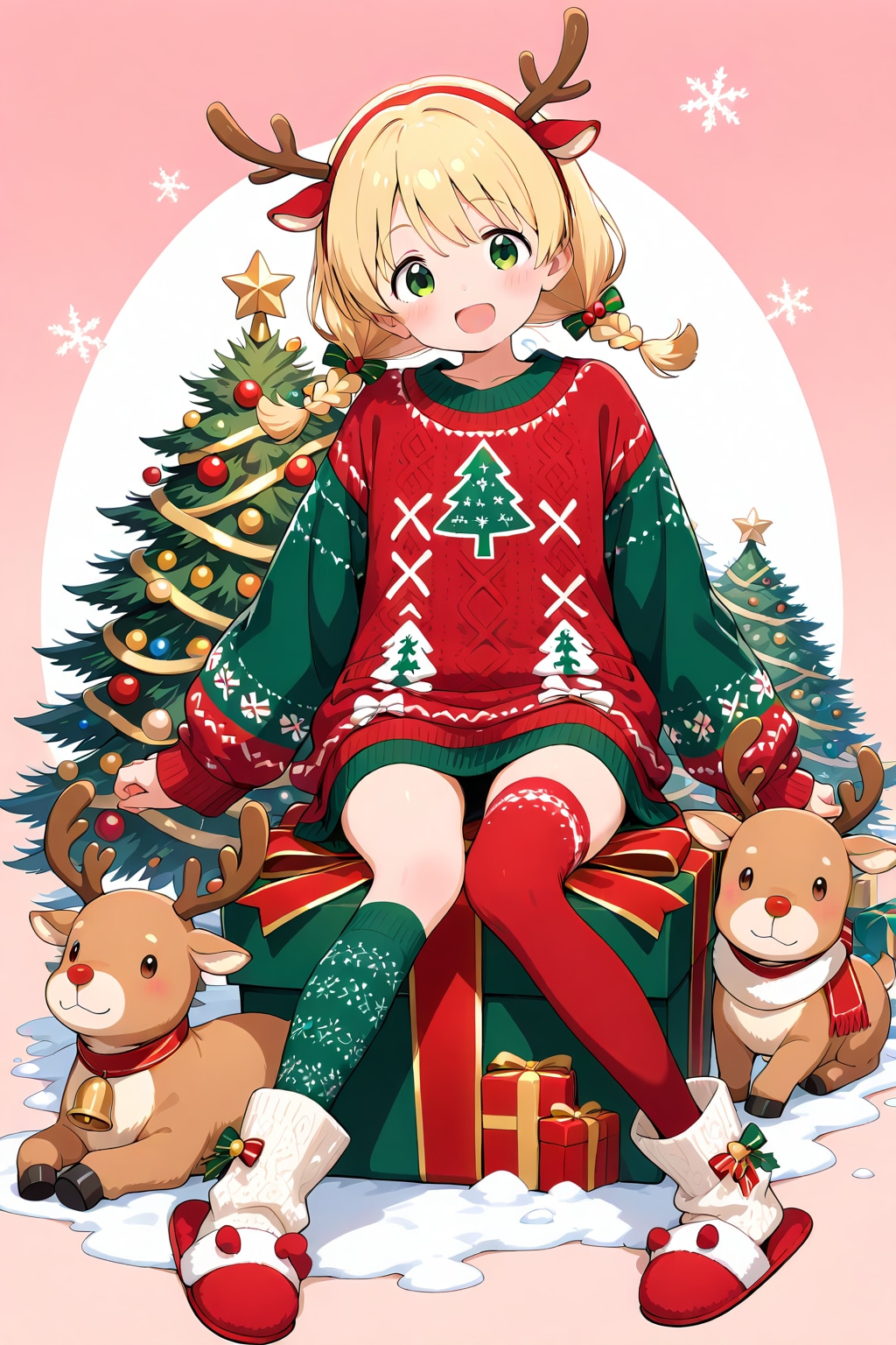 トナカイニットコーデ🦌🧶