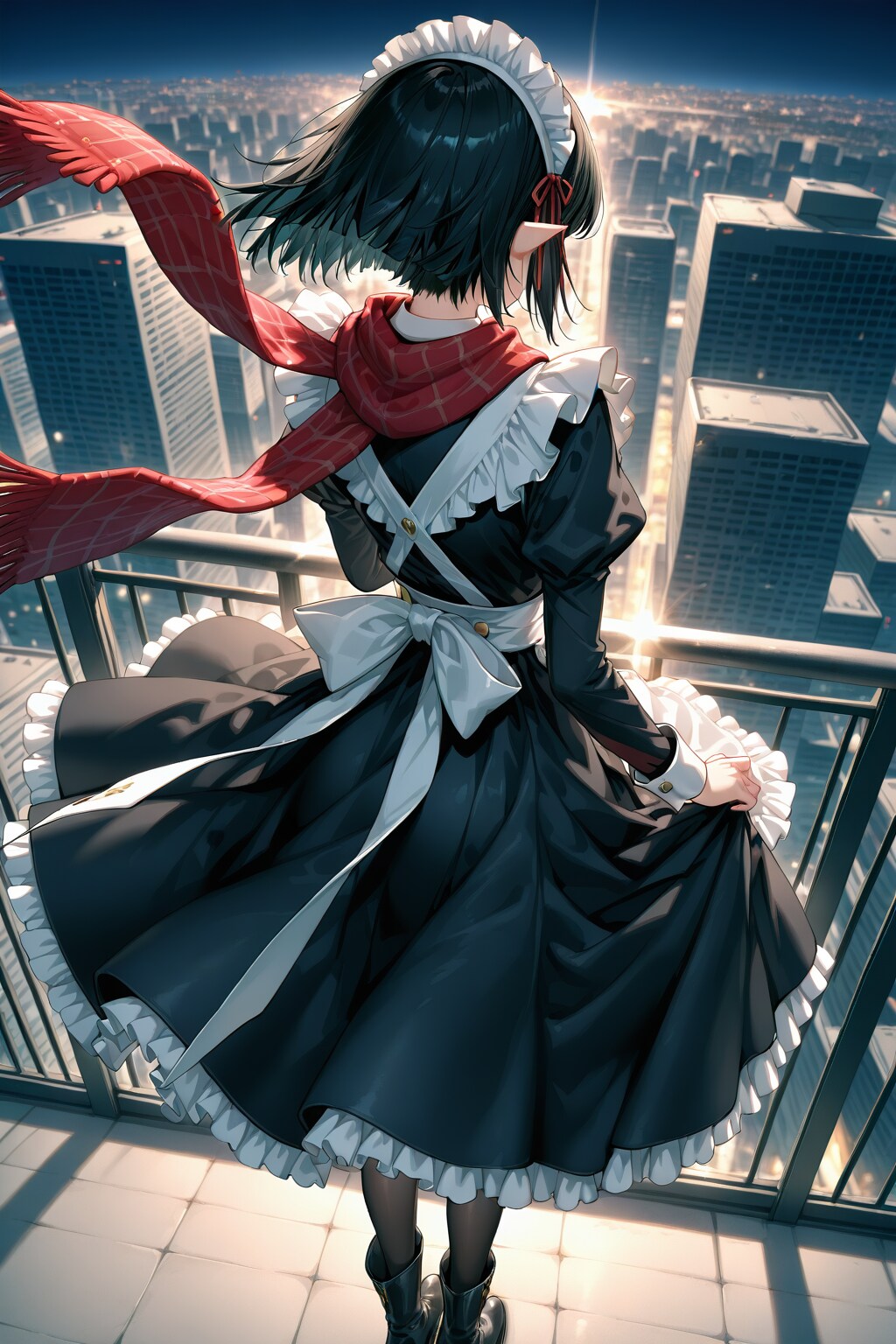 屋上 | の人気AIイラスト・グラビア