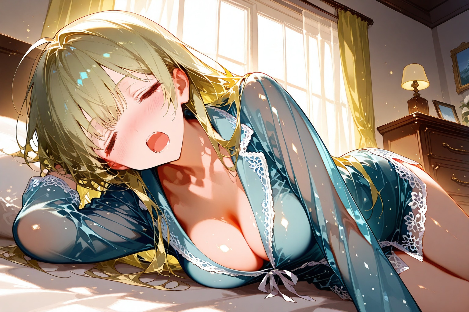 普段見られない寝姿 | の人気AIイラスト・グラビア