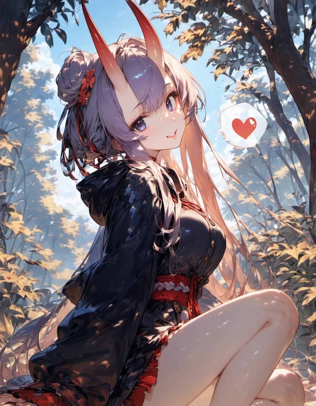 A Gentle Demon in Sunlit Woods | の人気AIイラスト・グラビア