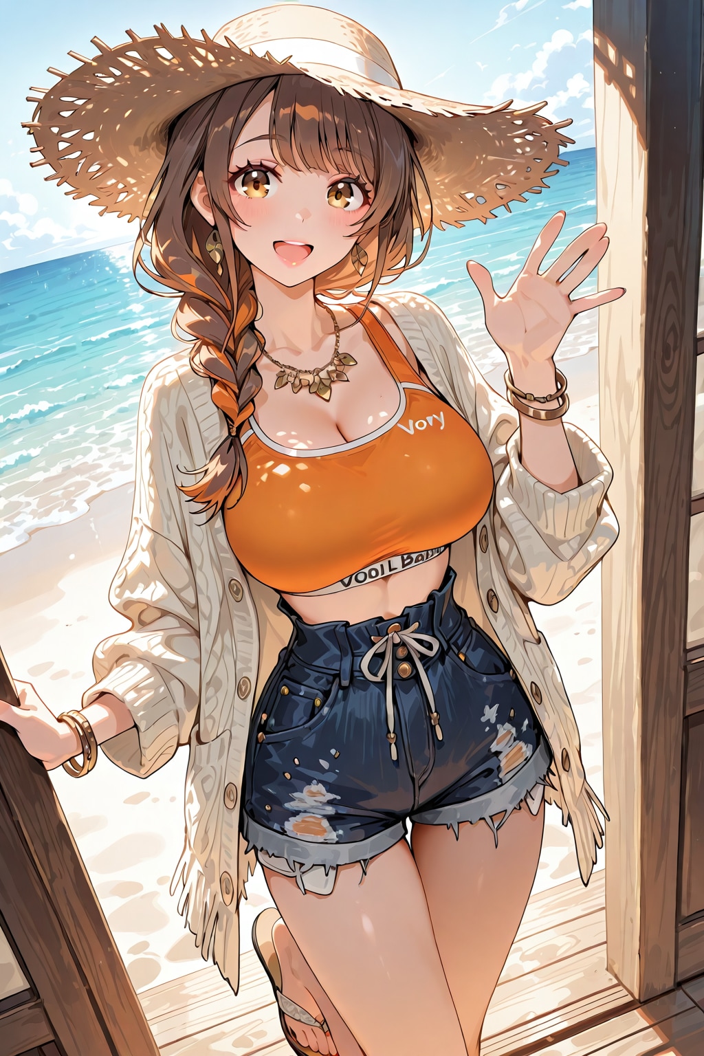(うちの子縛り)50「む」→「麦わら帽子」沙良（Sarasar）