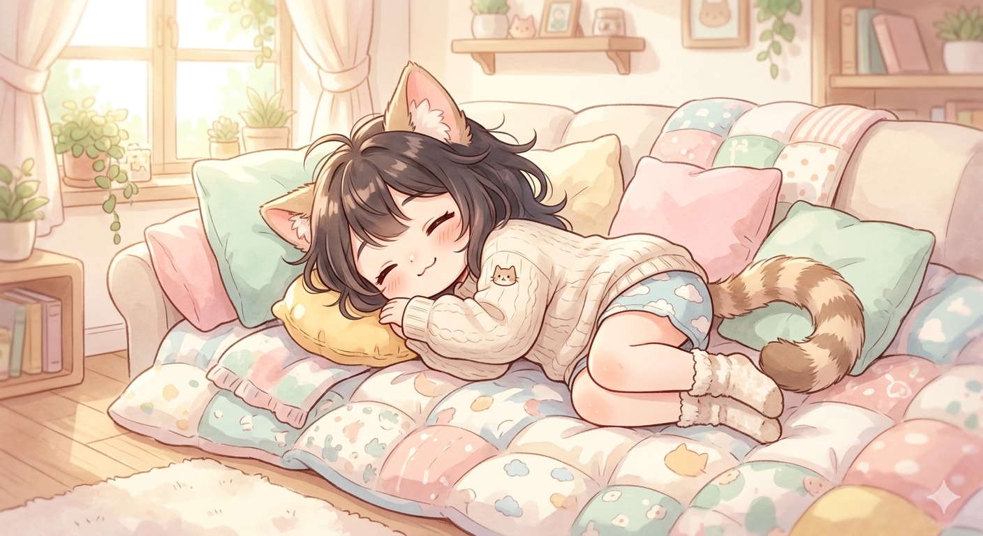 お昼寝タイム | の人気AIイラスト・グラビア