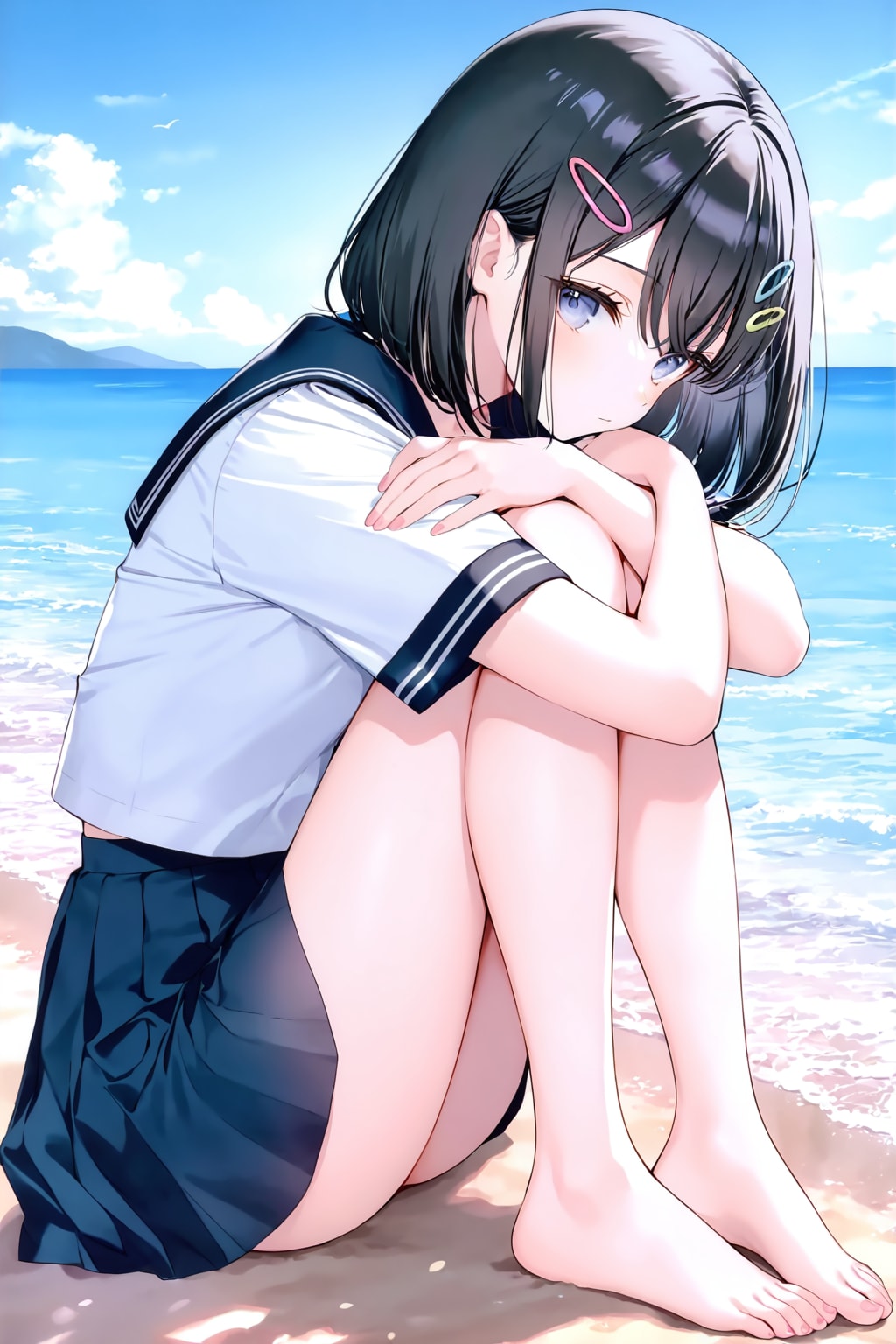 セーラー服と砂浜(LILAC)