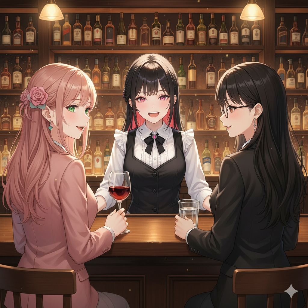 仕事終わりに、カウンターのこちら側で