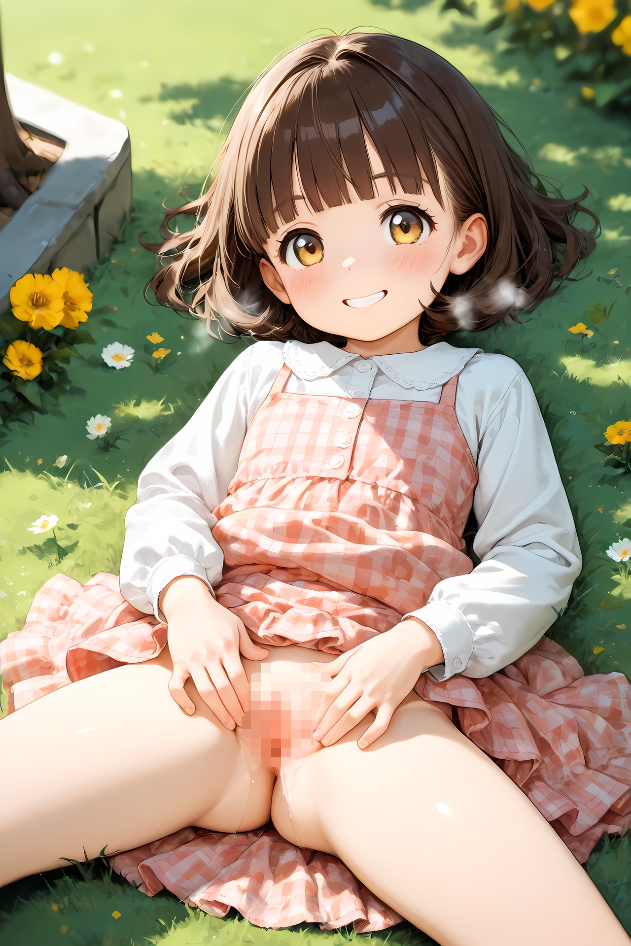 メスガキ 私服 公園 くぱぁ