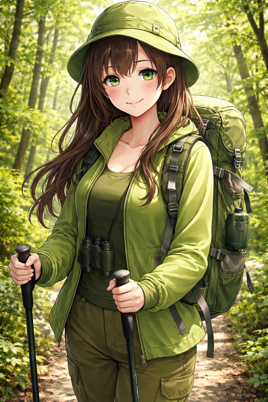 ハイキングの女性