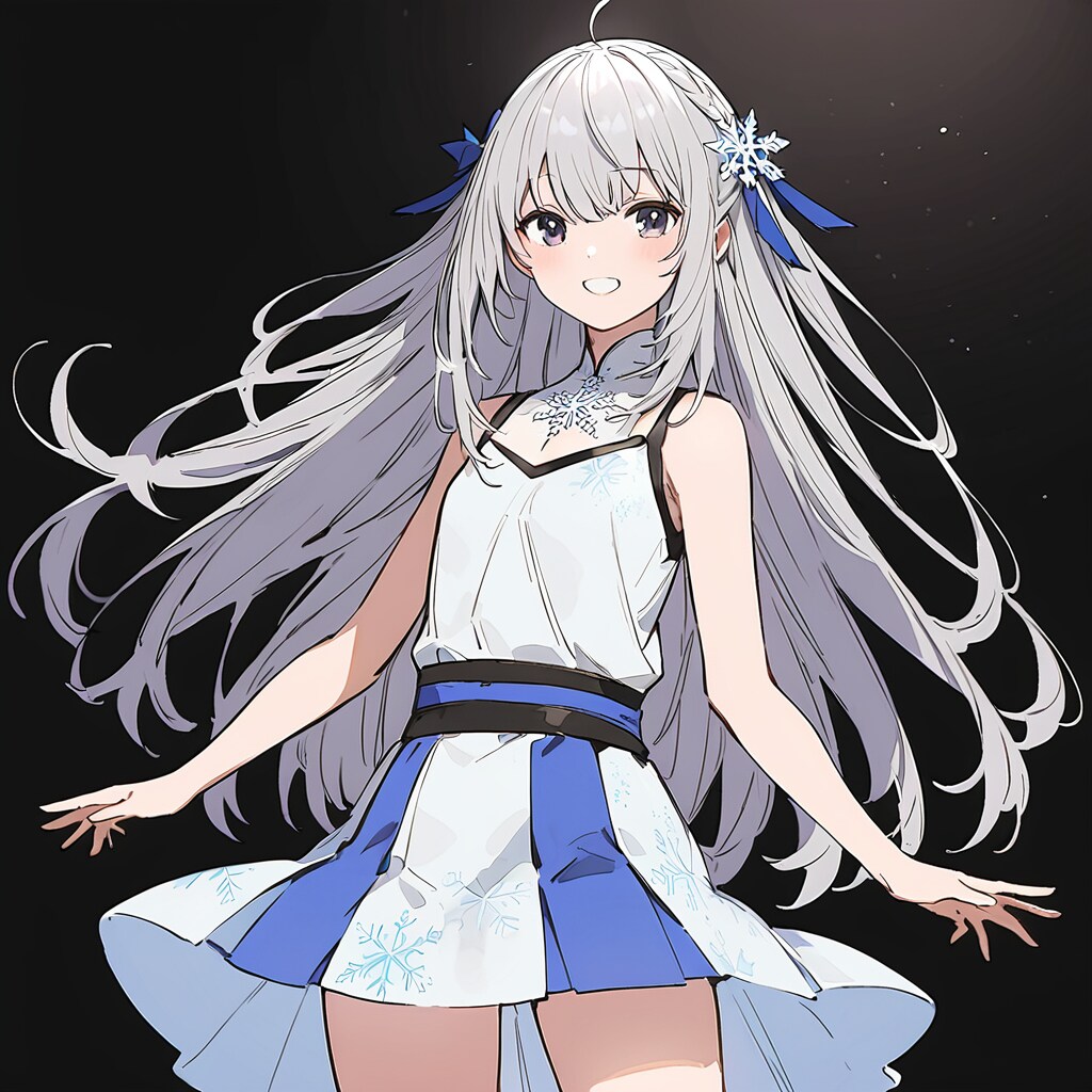 銀髪ロングでワンピースの少女 | の人気AIイラスト・グラビア