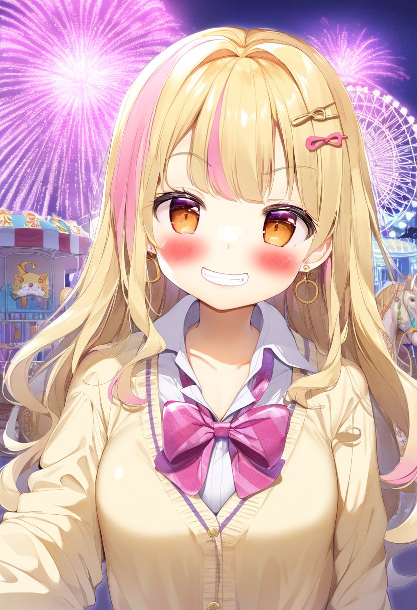 ギャルと遊園地でデート | の人気AIイラスト・グラビア