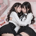 地雷系ちゃんのレズビアン026《生理中おねんねSeaArt》 2枚目