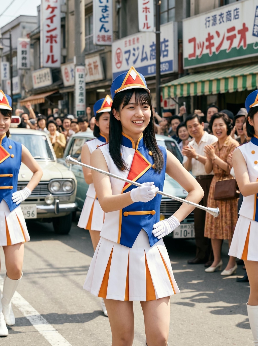 昭和レトロのマーチングバンドガール