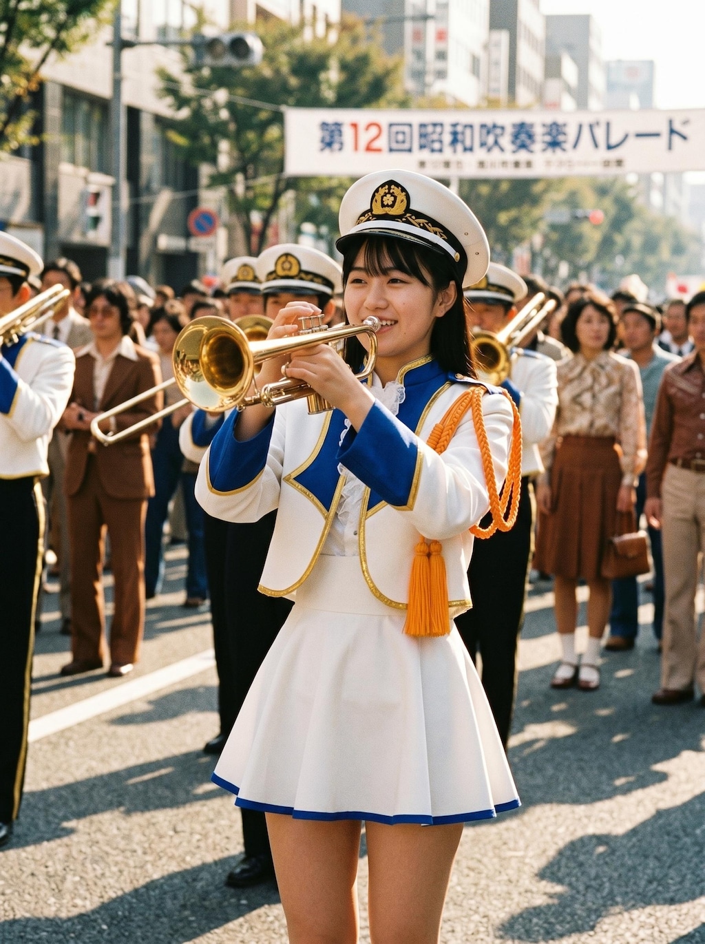 昭和レトロのマーチングバンドガール