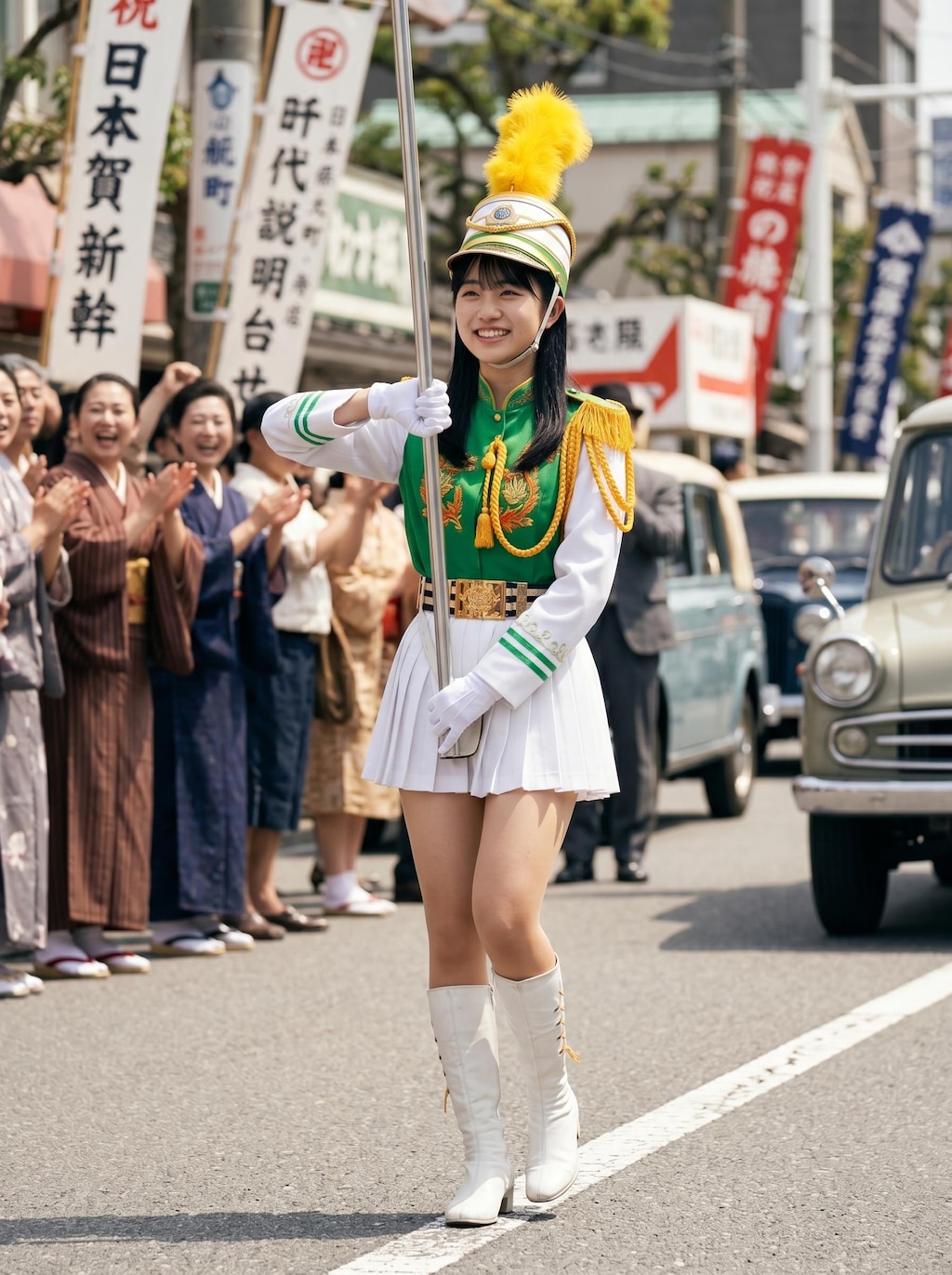 昭和レトロのマーチングバンドガール